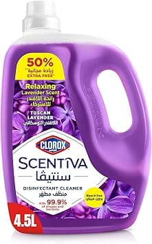 Clorox Scentiva Disinfectant Floor Cleaner 4.5L, Tuscan Lavender, Kills 99.9% of Viruses and Bacteria, Bleach Free on Amazon.ae - Price Tracker