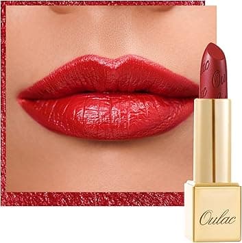 OULAC Metallic Shine Glitter Lipstick, Red High Impact Lipcolor, Lightweight Soft and Ultra Hydrating, Long Lasting, Vegan & Cruelty-Free, Full-Coverage Lip Color 4.3 g/0.15 Cherry Bomb(12) on Amazon.ae - Price Tracker