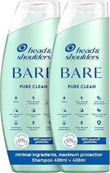 Head & Shoulders BARE Pure Clean Shampoo, Minimal Ingredients, Maximum Dandruff protection, Sulfate free, Designed for oily scalp 400ml x 2, Dual Pack on Amazon - Best Deal Finder