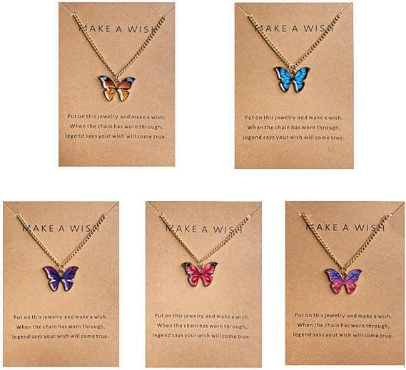Shining Diva Fashion 5-6 Pcs Latest Stylish Butterfly Jewellery Necklace Set for Women Pendant Necklace Gifts for Girls on Amazon.ae - Price Tracker