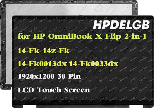 Replacement for HP OmniBook X Flip 2-in-1 14-fk0013dx 14-fk0033dx 14-fk 14z-fk 14-fk0000 1920x1200 30Pin Laptop LCD Touch Screen Digitizer Assembly Bezel Panel Non-OLED on Amazon.ae - Price Tracker