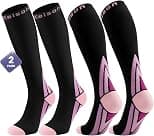 (2 Pairs) Compression Socks/Stockings for Men & Women,Speed Up Recovery Best Graduated Athletic Fit for Travel, Running, Nurses,Shin Splints, Flight & Maternity Pregnancy. Boost Stamina, Circulation - متتبع أسعار Amazon.sa