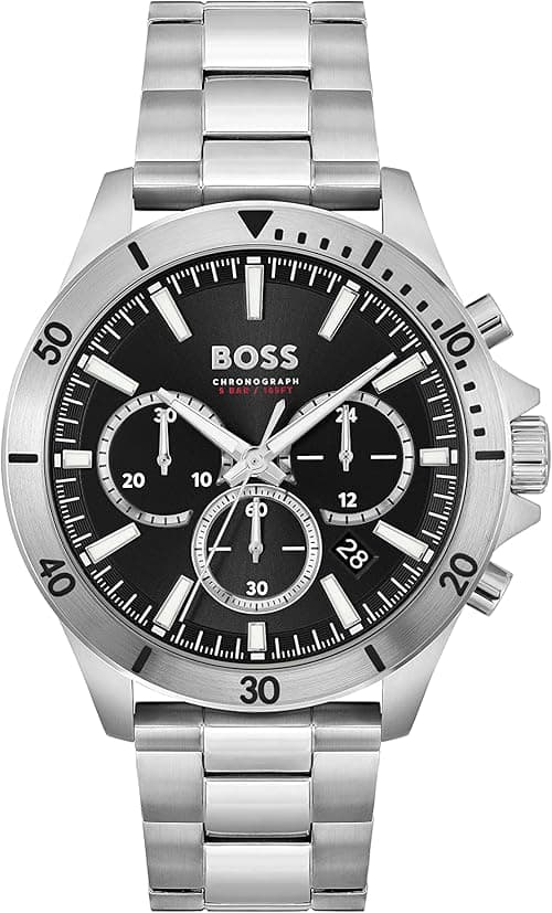 BOSS TROPER MENS BLACK DIAL STAINLESS STEEL WATCH - 1514057 on Amazon.ae - Price Tracker