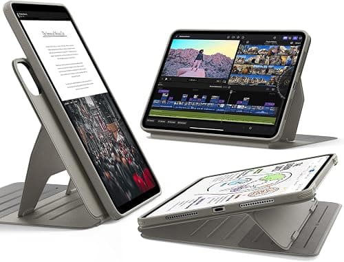ESR for iPad Pro 13 Inch Case (M5/M4) 2025/2024, Rotating Case with Removable Magnetic Cover, Adjustable Portrait/Landscape Stand with Raised Screen View, 9 Standing Angles, Shift Series, Titanium on Amazon.ae - Price Tracker