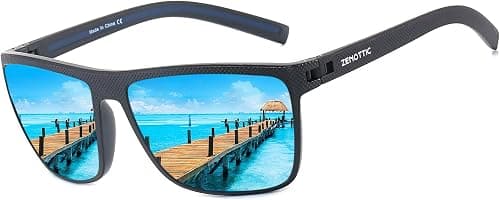 ZENOTTIC Polarized Sunglasses for Men Lightweight TR90 Frame UV400 Protection Square Sun Glasses on Amazon - Best Deal Finder