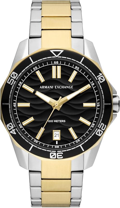 A|X Armani Exchange Dive-Inspired Sports Watch for Men with Stainless Steel or Silicone Band on Amazon - Best Deal Finder