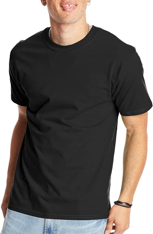 Hanes mens Beefyt T-shirt, Classic Heavyweight Cotton Crewneck Tee, Roomy Fit, 1 Or 2 Pack, Available in Tall on Amazon - Best Deal Finder