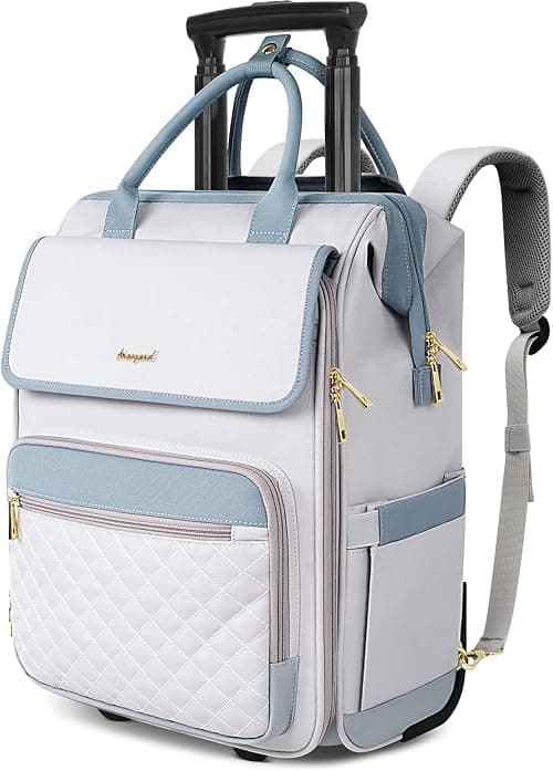 Arcoyard Rolling Backpack for Women, Travel Rolling Laptop Backpack with Wheels on Amazon.sa - Price Tracker