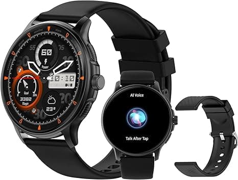 PEJE Smart Watch - Smart Watches For Men,1.43" AMOLED, Muslim Prayer Alerts, 120+ Sports Modes, SpO2/HR/Sleep Tracker, IP68 Waterproof Smartwatch, iOS/Android - Perfect for Men. (Black) on Amazon.ae - Price Tracker