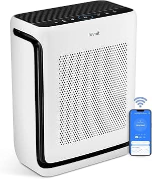 LEVOIT Air Purifiers for Home Large Room Up to 1800 Ft² in 1 Hr with Washable Pre-Filter, Air Quality Monitor, Smart WiFi, HEPA Sleep Mode for Allergies, Pet Hair in Bedroom, Vital 200S-P, White on Amazon.ae - Price Tracker