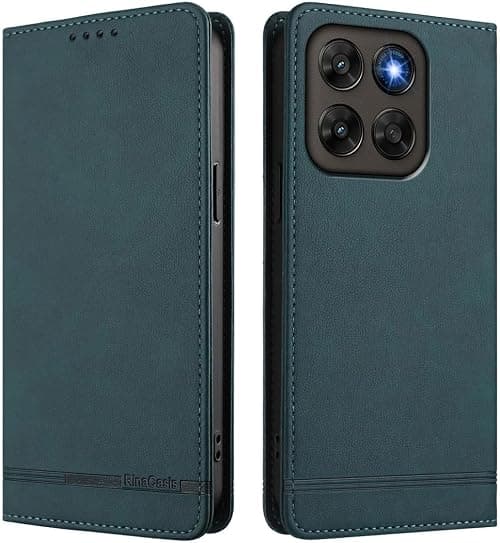 Flip Wallet Case for Motorola Moto G77/Moto G67/Moto G87 5G, PU Leather Cover with RFID Blocking, Magnetic Closure, Skin-friendly Shockproof Phone Case. Dark Green على Amazon.ae - متتبع الأسعار