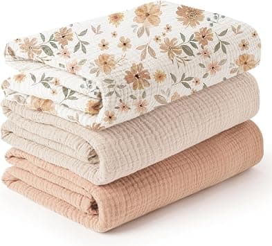 Konssy 3 Pack Muslin Swaddle Blankets for Unisex, Newborn Receiving Blanket, Large 47 x 47 inches, Soft Breathable Muslin Baby Swaddles for Boys & Girls - Amazon.sa Price Tracker