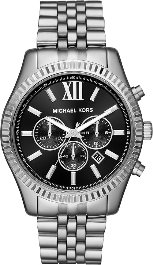 Michael Kors Herrenuhr Lexington, 45mm Gehäusegröße, Quartz Chronograph Uhrwerk, Edelstahlarmband on Amazon.ae - Price Tracker