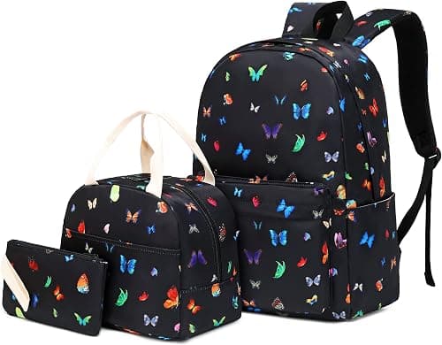 Girls School Backpack, 3 in 1 Set Kids Teens School Bag Bookbag with Lunch Bag Pencil Case on Amazon.ae - Price Tracker