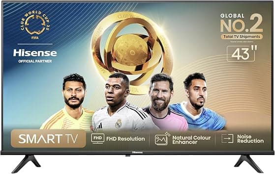 Hisense 43 Inch Smart TV 4K LCD Dolby Vision, Natural Colour Enhancer,VIDAA U5 OS, Youtube, Netflix, Disney +, Freeview Play and WiFi, Model 2023(43A6K) - Amazon.sa Price Tracker