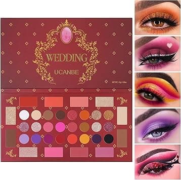 UCANBE Eyeshadow Makeup Palette, 36 Color Matte Shimmer Glitter Eye Shadow Highlighter Contour Blush Powder, High Pigmented Long Lasting Waterproof Pallet for Weddings, Celebrations & Daily Use on Amazon.ae - Price Tracker