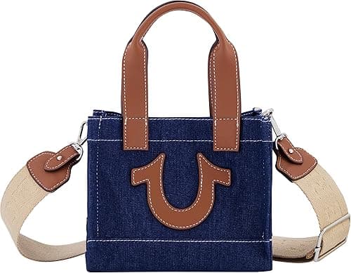 True Religion Tote Bag, Women's Mini Travel Shoulder Bag with Adjustable Strap and Horseshoe Logo on Amazon.ae - Price Tracker