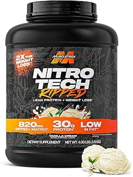 Muscletech, Nitro Tech Ripped, Ultimate Protein + Weight Loss Formula, French Vanilla Swirl, 4 lbs (1.81 kg) on Amazon.sa - Price Tracker