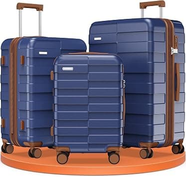 Vipbox Luggage Sets of 3 (3-YEARS VIP SERVICE) Hardside Lightweight Expandable Ultra Durable Polycarbonate Carry On Travel Suitcase Set with TSA Lock Spinner Wheels, Classic Blue on Amazon.ae - Price Tracker