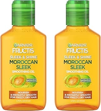 Garnier Fructis Sleek & Shine Moroccan Sleek Smoothing Oil for Frizzy, Dry Hair, Argan Oil, 3.75 Fl Oz, 2 Count (Packaging May Vary) on Amazon.ae - Price Tracker