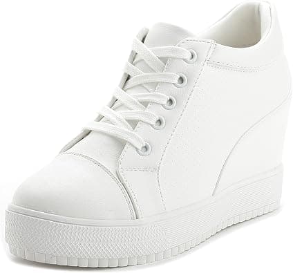 ACE SHOCK Women Wedges Sneakers with Hidden Heel Ankle High on Amazon.ae - Price Tracker