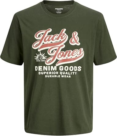 JACK & JONES mens JJELOGO TEE SS ONECK 2 COL AW25 NOOS PLS T-Shirt on Amazon - Best Deal Finder