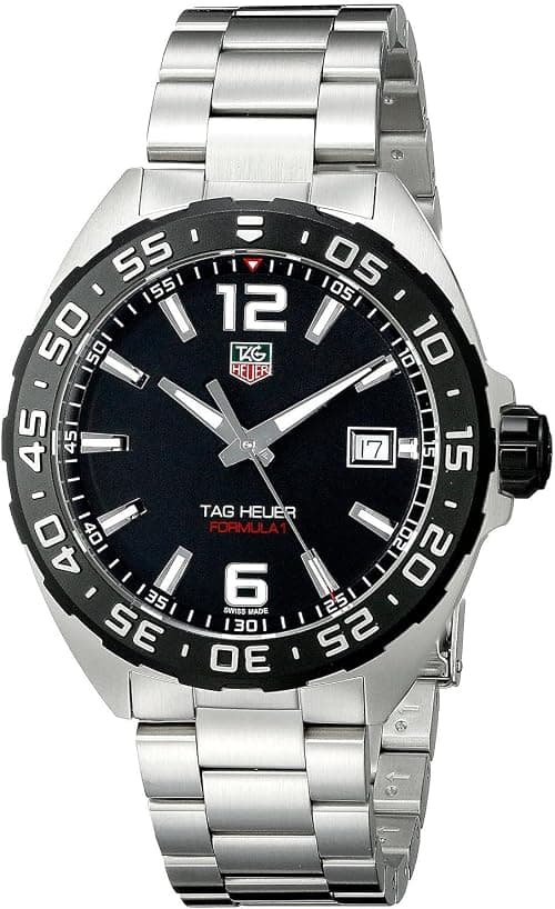 TAG Heuer WAZ1110.BA0875 – Wrist Watch, Stainless Steel Strap Silver, Black, bracelet on Amazon - Best Deal Finder