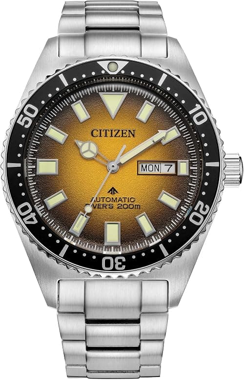 Citizen Men's Promaster Dive Automatic 3-Hand Stainless Steel Watch, Day Date, Luminous, 41mm على Amazon.ae - متتبع الأسعار