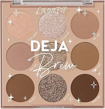 ColourPop Deja Brew Eyeshadow Palette - Cool-Toned Nude Eye Makeup Palette with Matte, Metallic and Matte Sparkle Finishes - High-Pigment Eye Makeup with a Long-Wearing Formula (0.3 oz) on Amazon.ae - Price Tracker