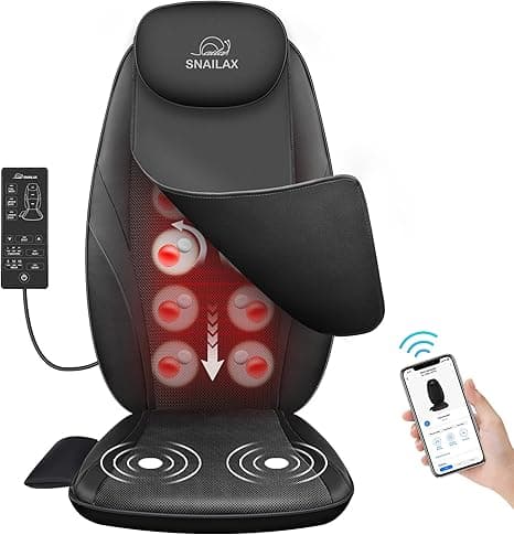 Snailax Back Massager with Soothing Heat, Gifts for Men, Women, Electric Deep Tissue Kneading Full Body Massage Chair for Back Pain, Home, Office Use, App Control on Amazon.ae - Price Tracker