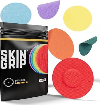 Skin Grip CGM Patches for Freestyle Libre (20-Pack), Waterproof & Sweatproof for 10-14 Days, Pre-Cut Adhesive Tape, Continuous Glucose Monitor Protection (Multi-Color) على Amazon.ae - متتبع الأسعار