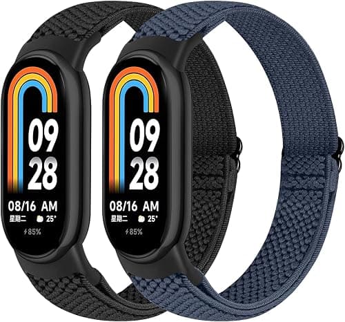 WolliLe Elastic Strap Compatible with Xiaomi Smart Band 10/Xiaomi Smart Band 9/Band 8 Soft Sport Strap Adjustable Replacement Watch Band for Women Men on Amazon.sa - Price Tracker