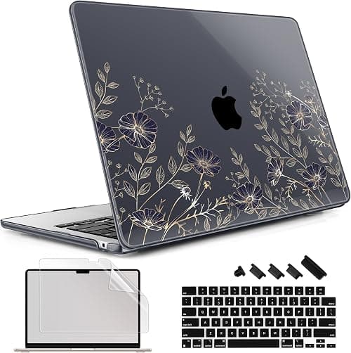 May Chen for M5 MacBook Air 13.6 Inch Case 2026 2025 2024-2022 Release M5 A3449 M4 A3240 M3 A3113 M2 A2681, Plastic Hard Shell Case for MacBook Air 13.6" with Retina Display, Floral Art on Amazon.ae - Price Tracker