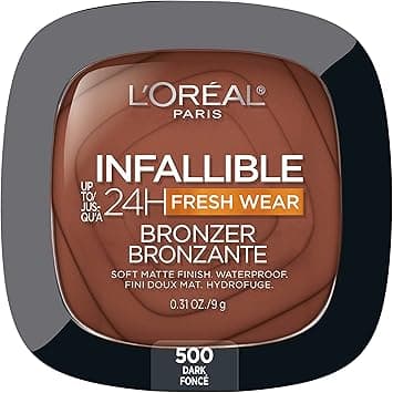 L’Oréal Paris L'Oreal Infallible Up to 24H Fresh Wear Soft Matte Longwear Bronzer. Waterproof, heatproof, Transfer, humidity and sweatproof, Dark, 0.31 oz on Amazon.ae - Price Tracker