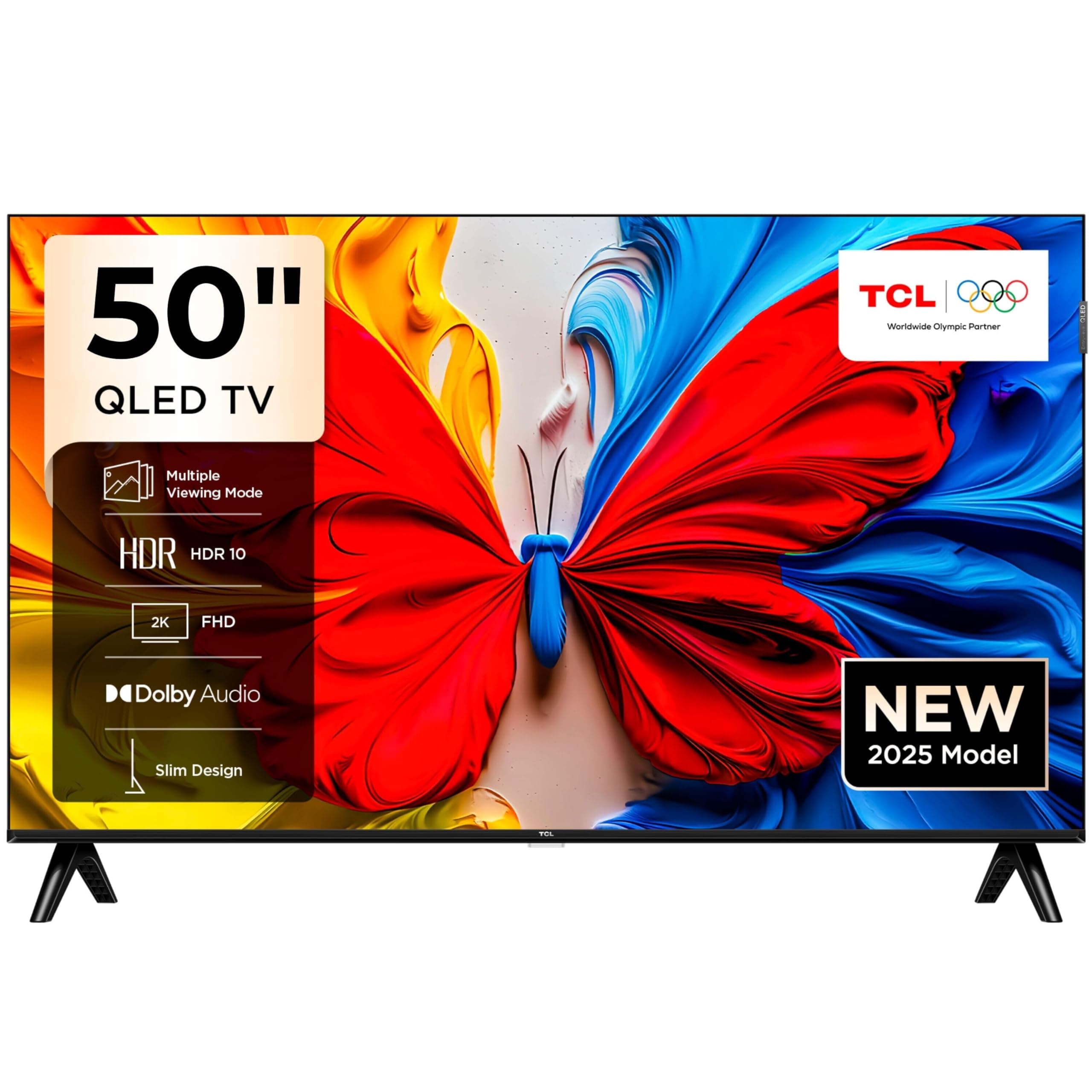 TCL Television 50S5K 50-Inch QLED Full HD Smart Google TV (2025 Model) – HDR10+, Dolby Audio, Google Voice, Chromecast Built-in, 60Hz, Bluetooth 5.0, Wi-Fi, Slim Metallic Bezel-less Design on Amazon.ae - Price Tracker
