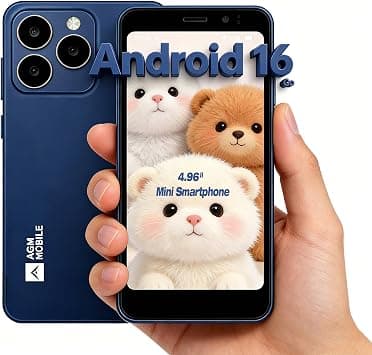 AGM N2 4G Unlocked Mini Smartphone, IP54 Dustproof Splashproof, 3000mAh Long Battery Life, 4.96" One-Hand Screen, Android 16 Go, Dual SIM, 256GB Expandable, Ideal for Backup/Elderly/Outdoor Use (Blue) on Amazon.ae - Price Tracker