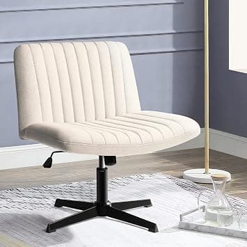 PUKAMI Criss Cross Chair, Comfortable Office Desk Chair with Sacrum Legs, No Wheels, Modern Fabric, Swivel Height Adjustable, Medium Backrest, Wide Seat for Home, Office, Computer on Amazon.ae - Price Tracker