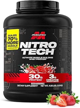 MuscleTech NitroTech Strawberry Whey Protein Powder 1.81 kg on Amazon.sa - Price Tracker
