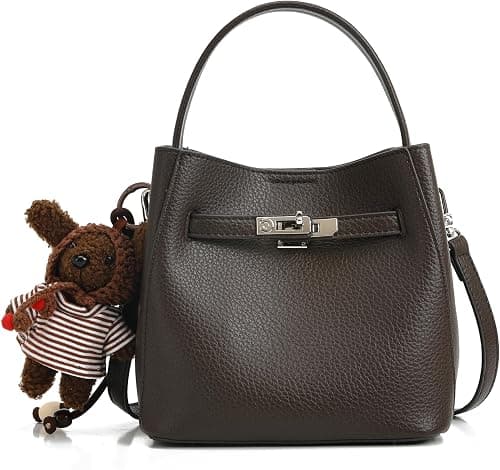 Ladies' wallet, light luxury bucket bag, lychee patterned handbag, high-end sense, one shoulder versatile crossbody bag on Amazon.ae - Price Tracker