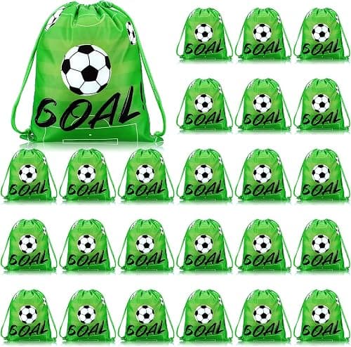 Sadnyy Soccer Drawstring Bag Football Party Favor Backpack Sports Football Treat Bags Gift for Team Soccer Theme Birthday على Amazon.ae - متتبع الأسعار