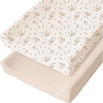 Konssy 2 Pack Muslin Changing Pad Covers for Baby Girls Boys, 32"x16" - Amazon.sa Price Tracker