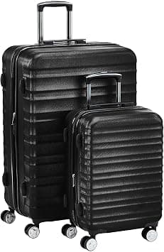 Amazon Basics 2 Piece Set Hardside Spinner Luggage with Build in Lock - 20/28 Inch (50/71 cm) Material: ABS, Black on Amazon.sa - Price Tracker