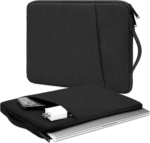 NALACAL 13 inch Laptop Sleeve Bag Compatible with MacBook Air Mac Pro M1 Surface Lenovo Dell HP Computer Bag Accessories Polyester Case with Pocket (Black) on Amazon.ae - Price Tracker