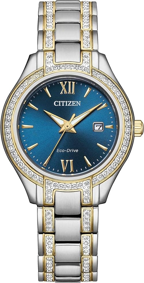 Citizen Ladies' Silhouette Crystal Eco-Drive Watch, 3-Hand Date, Stainless Steel, Spherical Mineral Crystal on Amazon.ae - Price Tracker