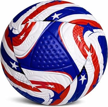 Football Soccer Ball Official Size 5 | Thermal Bonded Durable Official Match Weight PU Leather | Professional Champions League 2025 Edition with Air Pump على Amazon.ae - متتبع الأسعار
