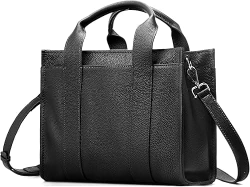 befen Genuine Leather The Essential Small Tote Bag for Women with Zipper, Women's Designer Satchel Crossbody Handbags on Amazon.ae - Price Tracker