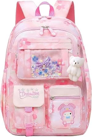 Aryan School Bags for Girls, 25L Refrigerator Door Kids Backpack Cute Rucksack for primary and secondary school على Amazon.ae - متتبع الأسعار