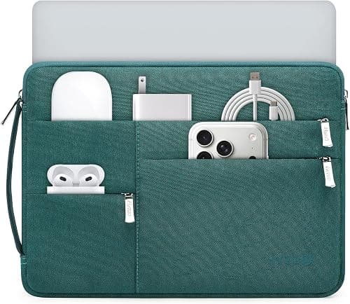 HYZUO 13.3 14 15 16 17 Inch Laptop Sleeve Bag with 3 Front Pockets and Side Handle Compatible with MacBook Pro 13/14/15/16, MacBook Air 13/15, Surface Laptop/Book/Pro, Dell XPS 13/14/15/16/17, A46 on Amazon.ae - Price Tracker