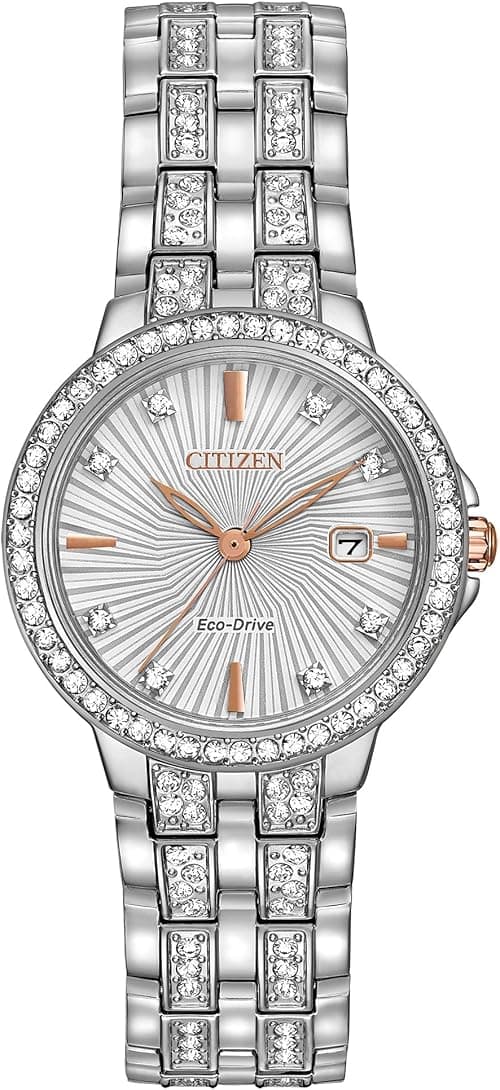 Citizen Ladies' Silhouette Crystal Eco-Drive Watch, 3-Hand Date, Stainless Steel on Amazon.ae - Price Tracker