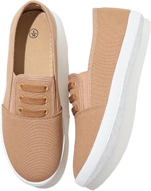 Women's Canvas Slip on Sneakers Casual Slip on Walking Shoes Womens Tennis Shoes Flat Dress Shoes Non Slip Work Shoes on Amazon.ae - Price Tracker